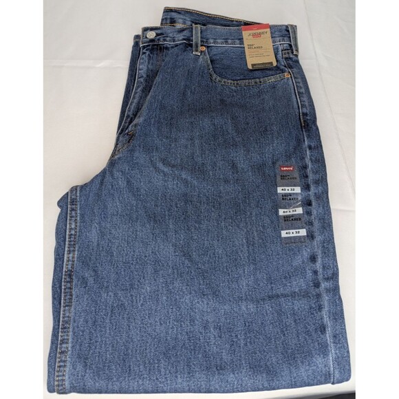 Levi's Other - Levis 550 Mens Blue Jeans Relaxed Fit Tapered Leg Size 40 x 32 Dark Wash NWT